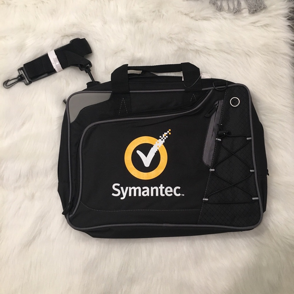 Symantec Black Checkmate Laptop Messenger Bag